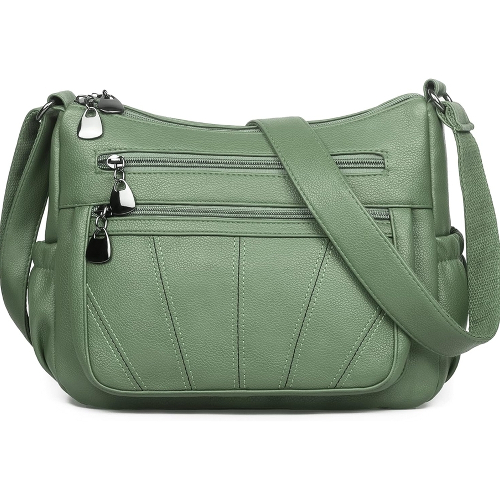 Green Leather Shoulder Bag